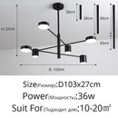 GobekUsa LED Wrought Iron Chandelier for Living Room Bedroom Interior Lighting