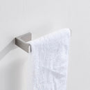 GobekUsa Brushed Bath Hardware Set: Robe Hook, Towel Bar, Shelf, Tissue Holder, Toothbrush Stand