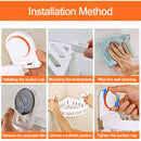 GobekUsa ABS Bathroom Shelf: Wall Mounted Suction Cup Corner Basket Holder & Shower Shelf