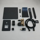 GobekUsa 8/16 Inch Matte Black LED Rainfall Shower Faucet Set
