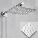 GobekUsa 10" Square Rainfall Shower Head Set with Stainless Steel Hose