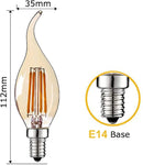 GobekUsa Dimmable LED Filament Bulb 4W E14 220V 2200K Candle Light