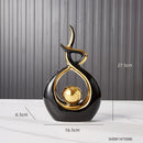 GobekUsa Ceramic Abstract Figurine Set for Elegant Home and Office Decor