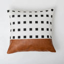 GobekUsa Brown Faux Leather Pillow Cover for Home Decoration