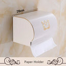 GobekUsa Aluminum Bath Hardware Set: Shelf, Towel Rack, Paper Holder, Brush Holder, Hooks