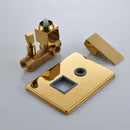 GobekUsa Golden Rainfall Shower Faucet Set with Single Handle Brass Bath Mixers