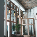 GobekUsa Iron Cage Chandelier Loft Ceiling Light for Kitchen Bedroom Living Room