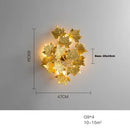 GobekUsa LED Golden Maple Leaves Wall Sconce for Bedroom and Corridor