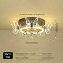 GobekUsa Elegant Butterfly Flower Crystal Ceiling Lamp for Romantic Home Decor