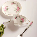 GobekUsa Bone China Tea Cup Set with Saucer Spoon - Elegant Black Tea Party Coffeeware