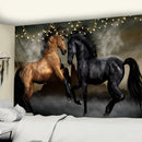 GobekUsa Galloping Horse Tapestry Wall Hanging Psychedelic Bohemian Hippie Carpet Art