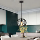 GobekUsa Industrial Iron Pendant Lights Modern Metal Cage E27 LED Hanging Lamp for Home & Restaurant