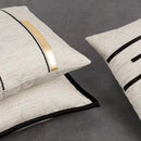 GobekUsa Black Stripe Jaquard Cushion Cover for Home Decoration 45x45cm/30x50cm
