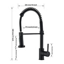 GobekUsa Brushed Nickel Pull Down Kitchen Faucet - 360° Rotation Hot Cold Water Mixer
