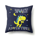 GobekUsa Dino Baby Pillowcase: Cute Dino Drive Car Letter Cushion Cover for Bedroom Decor