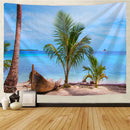 GobekUsa Beach View Mandala Tapestry - Boho Wall Decoration for Hippie Vibes