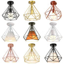 GobekUsa Iron Cage Ceiling Lamp: Modern Nordic LED Light Fixture for Kitchen, Living Room, Bedroom