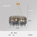 GobekUsa Art Deco Glass Iron LED Chandelier for Dinning Room