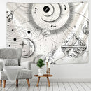 GobekUsa Black & White Stars Mandala Tapestry - Home Decor