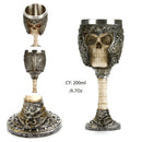 GobekUsa Dragon Skull Goblet: Gothic Resin Stainless Steel Wine Glass for Cocktail Bar Party