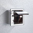 GobekUsa Bathroom Paper Holder Matte Black/Chrome Wall-Mounted Towel Rack & Roll Paper Box