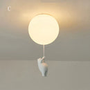 GobekUsa Cartoon Bear Ceiling Light for Kids' Rooms, LED Fixture Bedroom Decor