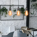 GobekUsa Industrial Loft LED Bar Pendant Light with E27 Socket for Kitchen Dining Room