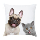 GobekUsa Co-Pattern Series Peach Skin Pillowcase - 45X45CM - Custom Bedside & Sofa Pillowcase