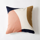 GobekUsa Abstract Embroidered Pillow Cover 45x45cm Pink Beige for Living Room
