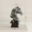 GobekUsa Country Resin Horsehead Figurine: Creative Animal Statue for Modern Home & Office Decor