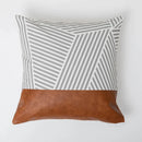 GobekUsa Brown Faux Leather Pillow Cover for Home Decoration