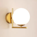 GobekUsa Glass Globe Wall Lamp for Bedroom, Staircase, Hallway, Office - Modern E27 Indoor Fixture