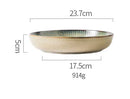 GobekUsa Ceramic Dessert Plate - Round Solid Pattern - Household Tableware