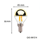 GobekUsa 8W LED Filament Dimmable G45 Silver Mirror Top Bulb E12 Warm White 2700K