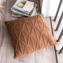 GobekUsa Knit Cushion Cover 45x45cm Nordic Style Home Decoration Brown Grey IvoryiscowayReversible