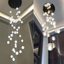 GobekUsa Crystal Ball Chandelier: Stylish Meteor Shower Lighting for Restaurant, Bar, and Home