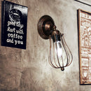 GobekUsa Adjustable Industrial Wall Light Rustic Wire Metal Cage Sconce
