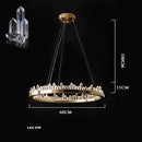 GobekUsa Golden Crystal LED Chandelier for Modern Dining Room