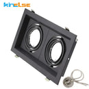 GobekUsa Double Ring LED Ceiling Downlights GU10 MR16 Base Spot Lamps Holder Bracket