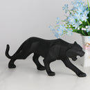 GobekUsa Black Panther Resin Geometric Statue Decor Ornament