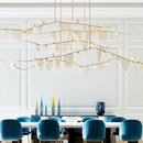 GobekUsa Gold Bubble Chandelier G9 LED Tassel Kitchen Island Lighting