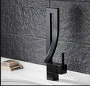 GobekUsa Gold Brass Square Basin Faucet Single Handle Hot Cold Mixer Water Tap
