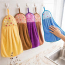 GobekUsa Coral Velvet Hand Towel: Absorbent Cleaning Tool for Home Kitchen & Bathroom
