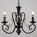 GobekUsa Black Wrought Iron Loft Chandelier for Living Room, Bar, Restaurant - Retro Industrial Style