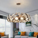 GobekUsa Crystal Wrought Iron Chandelier: Creative Dining & Living Room Suspension Light