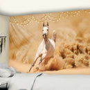 GobekUsa Galloping Horse Tapestry Wall Hanging Ink Painting Boho Nature Decor