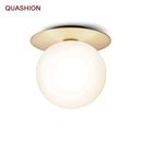 GobekUsa Glass Ball Ceiling Lamp: Nordic Minimalist Round Hallway Light with Modern Design