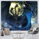 GobekUsa Dragon Psychedelic Art Tapestry for Home Decoration and Sofa Blanket