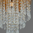 GobekUsa Crystal Ceiling Light: Elegant Hanging Golden Lamp for Home Decor