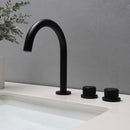 GobekUsa Black & Brushed Gold Basin Faucets: Total Brass 3-Hole Waterfall Sink Faucet